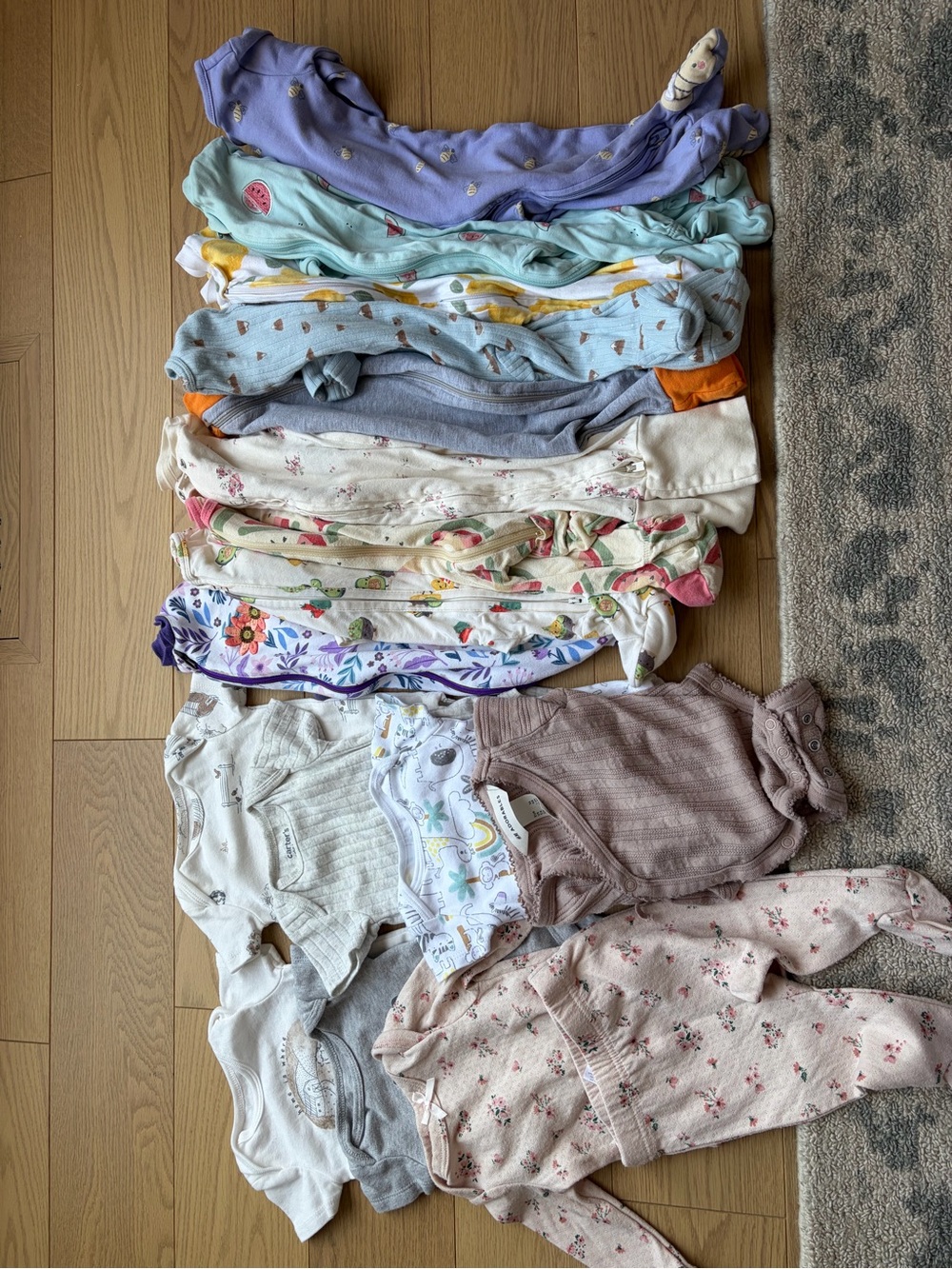 Bundle Baby Girl Onesies and Sleepers -  & Pastel Colors